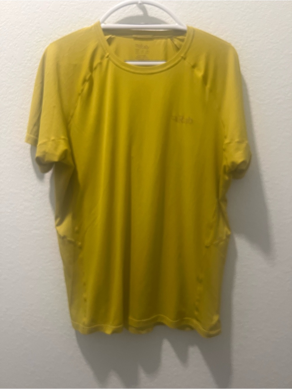 Rab Men’s XL Technical Performance Hiking Shirt Mustard Yellow